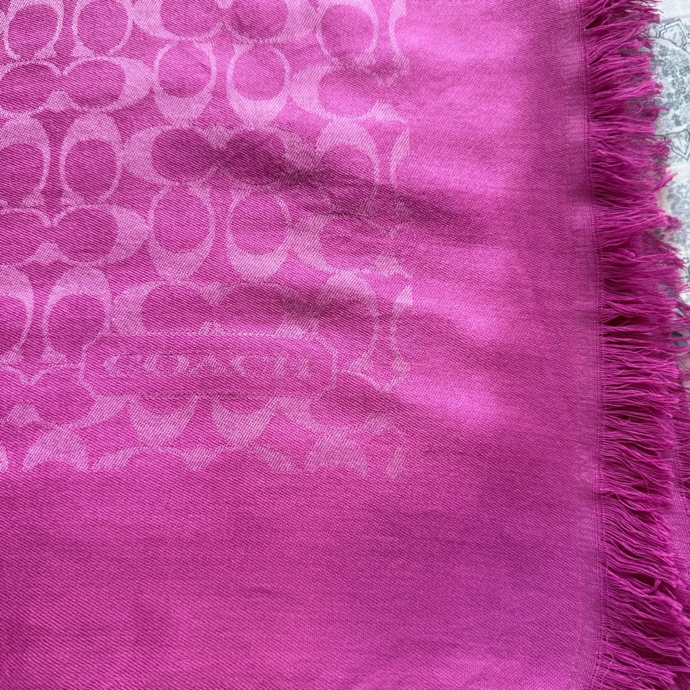 COACH Momogram WRAP Scarf - Picture 2 of 13